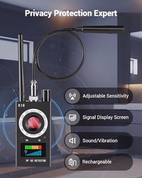 Hidden Camera Detectors, Anti Spy Camera Finder, GPS Tracker Detector, Hidden Devices Detector for Airbnb, Hotels, Bathroom, Home, Office (Black) thumbnail 3