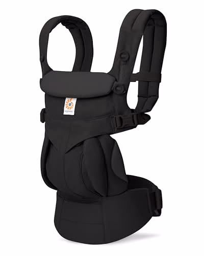 Ergobaby Omni Classic Baby Carrier Newborn to Toddler - Breathable Baby Carriers for Summer - All-Position Carrier with Lumbar Support (7-45 Pounds), Cotton, Pure Black