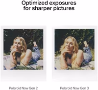 Polaroid Now 3rd Generation I-Type Instant Camera + Film Bundle - Now Black Camera + 16 Color Photos (6560) thumbnail 5