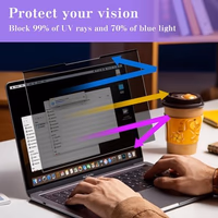 Removable Magnetic Privacy Filter for 12.5 inch 16:9, Anti Spy Anti-Glare Laptop Monitor Screen Protector, Blue Light Blocking Film for Notebook 12.5''（283 * 166） mm thumbnail 3
