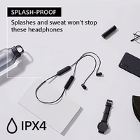 Sony WI-C100 Wireless in-Ear Bluetooth Headphones with Built-in Microphone, Black thumbnail 4