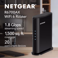 NETGEAR 4-Stream WiFi 6 Router (R6700AX) – Router Only, AX1800 Wireless Speed (Up to 1.8 Gbps), Covers up to 1,500 sq. ft., 20 Devices – Free Expert Help, Dual-Band thumbnail 2