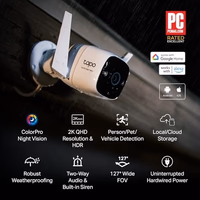 Tapo ColorPro Wi-Fi Outdoor Camera | Plug-in | Daylight Clarity at Night | 2K QHD | Person/Pet/Vehicle Detection | Local/Cloud Storage | 127° FOV | Built-in Siren C325WB thumbnail 2