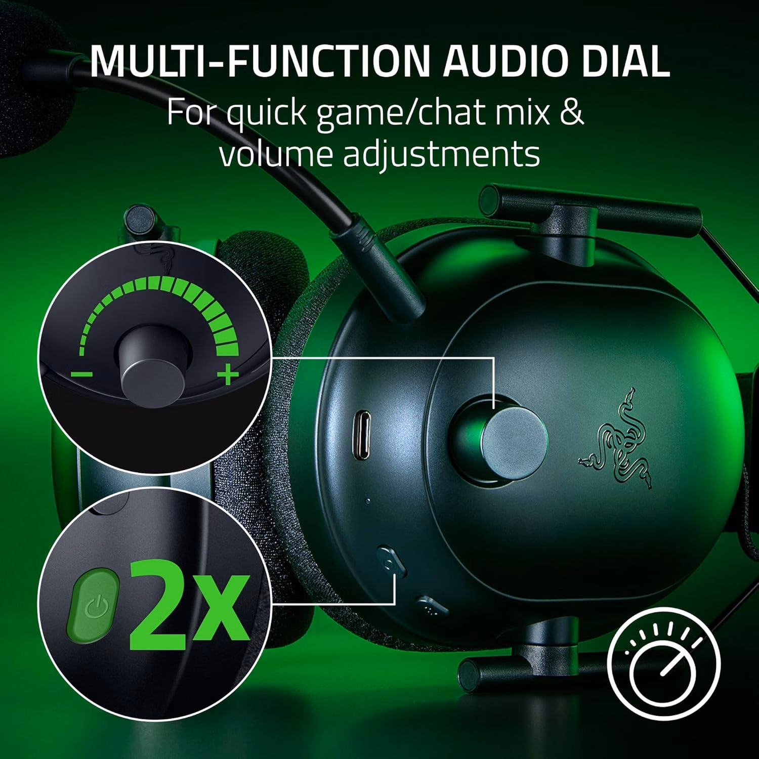 Razer BlackShark V2 Pro Wireless Xbox PS5 Gaming Headset Black thumbnail 5