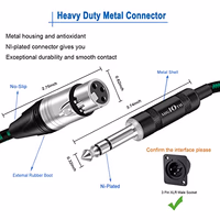 XLR Female to 1/4 Cable 10ft Balance 6.35mm TRS Plug to 3-pin Cannon Mic Cable thumbnail 2