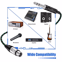 XLR Female to 1/4 Cable 10ft Balance 6.35mm TRS Plug to 3-pin Cannon Mic Cable thumbnail 5