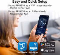 ASUS RP-BE58 BE3600 Dual Band WiFi 7 (802.11be) Range Extender, AiMesh Extender for Seamless mesh WiFi; Works with Any WiFi Router thumbnail 4