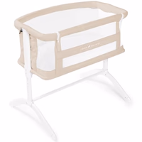 Baby Delight Beside Me Serenity Bassinet | Lightweight Bedside Sleeper & Baby Bassinet | 7-Position Height Adjustment | 100% GOTS Certified Organic Cotton Fabric | Organic Oat thumbnail 1
