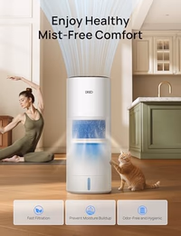 DREO Smart Evaporative Humidifier Large Room up to 1000ft², 800ml/h High Output Air Humidifiers for Bedroom, 10L, 50H Long Runtime with Precise Humidification for Plants, Home, Office, White, HHM774S thumbnail 5