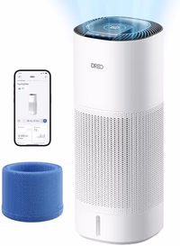 DREO Smart Evaporative Humidifier Large Room up to 1000ft², 800ml/h High Output Air Humidifiers for Bedroom, 10L, 50H Long Runtime with Precise Humidification for Plants, Home, Office, White, HHM774S thumbnail 1
