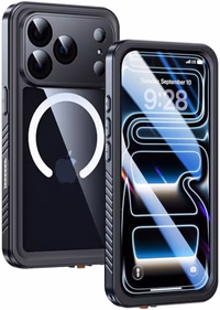 Lanhiem Magnetic for iPhone 17 Pro Case Waterproof, Built in Screen Protector & Camera Protection, [Compatible with MagSafe] Full Body Dustproof Heavy Duty Rugged Phone Case 6.3'' (Black) thumbnail 1