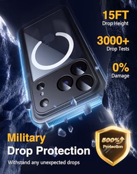 Lanhiem Magnetic for iPhone 17 Pro Case Waterproof, Built in Screen Protector & Camera Protection, [Compatible with MagSafe] Full Body Dustproof Heavy Duty Rugged Phone Case 6.3'' (Black) thumbnail 5