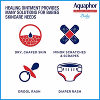 Aquaphor Baby Healing Ointment (14 Oz) + 3-in-1 Diaper Rash Cream (3.5 Oz), Hypoallergenic and Fragrance Free Skin Care Set for Babies thumbnail 3