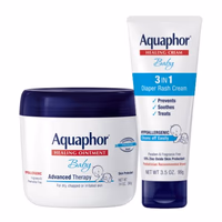 Aquaphor Baby Healing Ointment (14 Oz) + 3-in-1 Diaper Rash Cream (3.5 Oz), Hypoallergenic and Fragrance Free Skin Care Set for Babies thumbnail 1