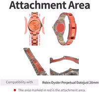 skoko [2 Pack] Screen & Back & Buckle Protective Film Compatible with Rolex Datejust 28mm Ref. 279160 279161 279163 279171 279173 279174, Transparent Clear Skin thumbnail 5