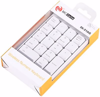 Wireless Numeric Keypad - with Nano Receiver,2.4G 18 Keys Numpad for Laptop Desktop PC Windows (White) thumbnail 4