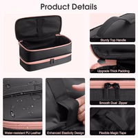 Travel Carrying Case for Hair Dryer for Shark FlexStyle Hair Dryer Bag Double-Layer Beauty Styler Organizer Hair Tool Storage Bag Hairdryer Accessories Black Case thumbnail 3