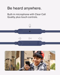 Belkin SoundForm Wired Earbuds with USB-C Connector, in-Ear Earphones w/Microphone - USB-C Headphones for iPhone 17, iPhone 16, iPad mini, Galaxy S25, Google Pixel 9, Android, and More - Blue thumbnail 3