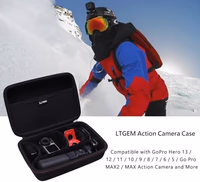 LTGEM Action Camera Case Compatible with GoPro Hero 13/12 / 11/10 / 9/8 / 7/6 / 5 / Go Pro MAX2 / MAX Action Camera, Accessories Carrying Storage Bag (Moveable Dividers) thumbnail 4