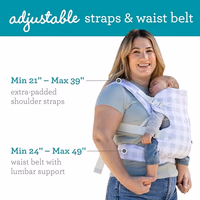 Infantino Flip 4-in-1 Convertible Baby Carrier, Adjustable, Ergonomic Hands Free Babywearing, Registry Essential, Carrier for Newborn to Toddler, Plaid thumbnail 4