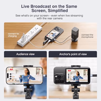 Vlog Selfie Monitor Screen, Magnetic Phone Vlog Selfie Monitor Screen 4K 30fps Bluetooth Remote, Back Camera Monitor for Vlog Live Stream TikTok, Compatible with iPhone & Android thumbnail 4