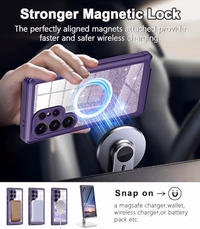 Hekodonk for Samsung Galaxy S25 Ultra Case Glitter,Compatible with MagSafe[Built-in Tempered Glass Screen Protector & Camera Lens Protection] Full Body Shockproof Protective Bling Phone Case,Amethyst thumbnail 5