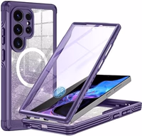 Hekodonk for Samsung Galaxy S25 Ultra Case Glitter,Compatible with MagSafe[Built-in Tempered Glass Screen Protector & Camera Lens Protection] Full Body Shockproof Protective Bling Phone Case,Amethyst thumbnail 1