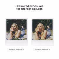 Polaroid Now 3rd Generation I-Type Instant Camera + Film Bundle - Now Pebble White Camera + 16 Color Photos (6561) thumbnail 4
