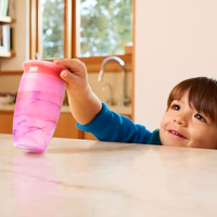 Munchkin® Miracle® 360 Toddler Sippy Cup, Spill Proof, 10 Ounce, Tropical Swirl, Pink/Multi thumbnail 2