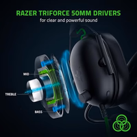 Razer BlackShark V2 X Wired Gaming Headset with 7.1 Surround Sound, 50mm Drivers, Noise Cancelling Mic thumbnail 3