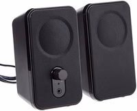 Amazon Basics AC-Powered Computer Speakers for Desktop or Laptop PC with Volume Control, Headphone Jack, Black (US Version) thumbnail 1