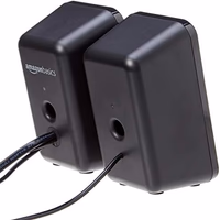 Amazon Basics AC-Powered Computer Speakers for Desktop or Laptop PC with Volume Control, Headphone Jack, Black (US Version) thumbnail 3