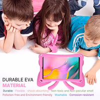 Simicoo Samsung Galaxy Tab A 10.1 2019 case SM-T510 T515 3D Cute Butterfly Case for Kids Light EVA Stand Shockproof Rugged Heavy Duty Kids Friendly Tablet Case for Samsung Tab A 10.1 (Rose) thumbnail 3