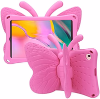 Simicoo Samsung Galaxy Tab A 10.1 2019 case SM-T510 T515 3D Cute Butterfly Case for Kids Light EVA Stand Shockproof Rugged Heavy Duty Kids Friendly Tablet Case for Samsung Tab A 10.1 (Rose) thumbnail 1