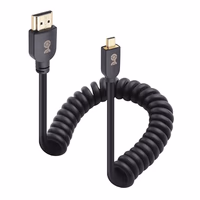 Cable Matters 48Gbps 8K Micro HDMI Coiled Cable 1-3ft with 8K@60Hz, 4K@240Hz and HDR Support, Micro HDMI Cable Coiled for Laptops, Cameras, DSLRs, Camcorders, Portable Screens and Monitors thumbnail 1