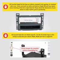Scosche GM1587B Single DIN Radio Install Dash Kit with Pocket Compatible with Select 2004-12 Chevrolet, Pontiac and Saturn Vehicles - Aftermarket Car Stereo Installation Kit - Does Not Fit Double DIN thumbnail 2