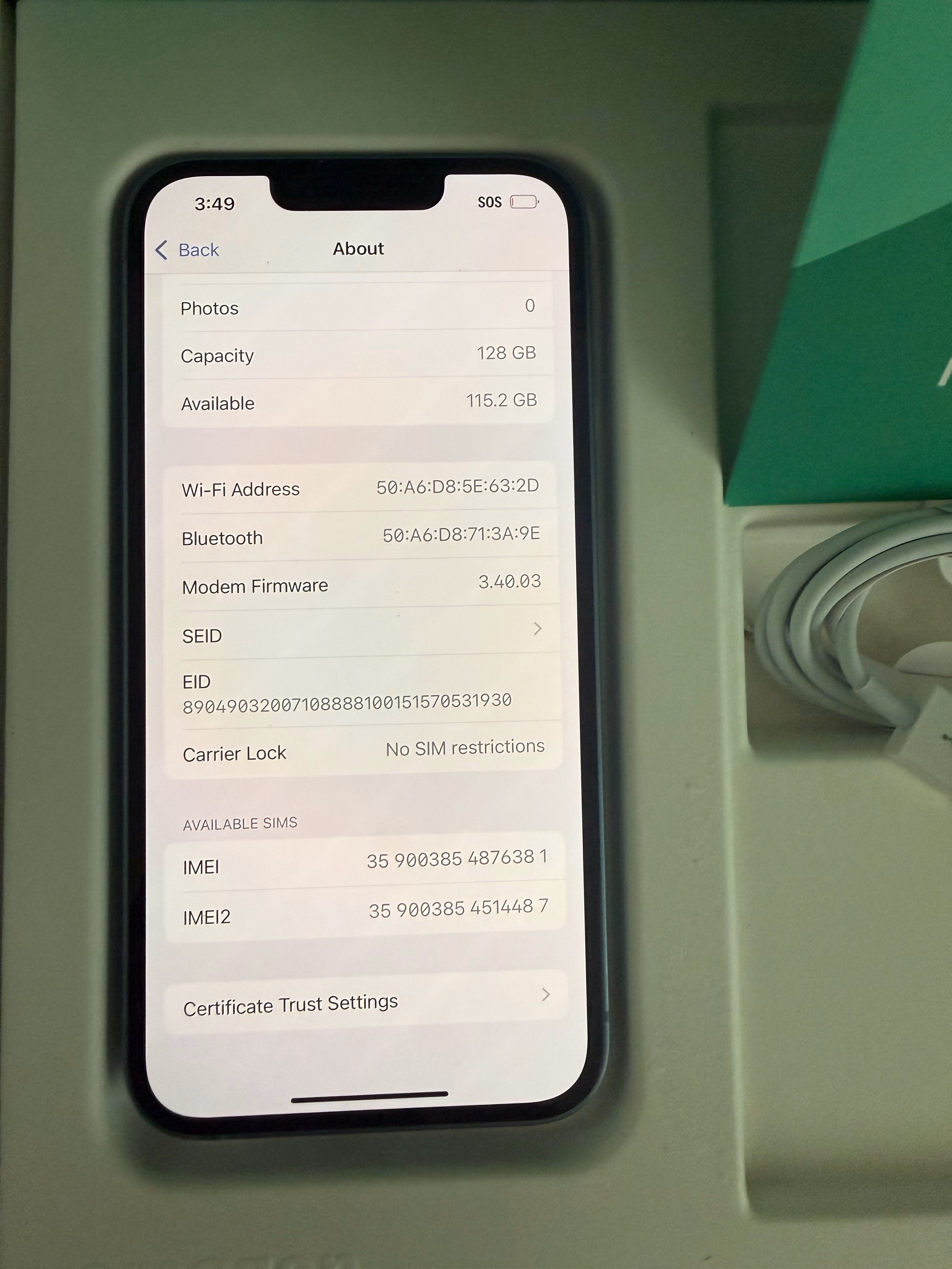 Apple iPhone (Amazon Renewed Premium) 14, 128GB, Blue - Unlocked thumbnail 4