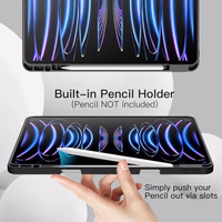 JETech Case for iPad Pro 12.9-Inch (6th/5th Generation, 2022/2021 Model) with Pencil Holder, Support 2nd Pencil Charging, Slim Tablet Cover with Soft TPU Back, Auto Wake/Sleep (Black) thumbnail 5