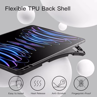 JETech Case for iPad Pro 12.9-Inch (6th/5th Generation, 2022/2021 Model) with Pencil Holder, Support 2nd Pencil Charging, Slim Tablet Cover with Soft TPU Back, Auto Wake/Sleep (Black) thumbnail 3