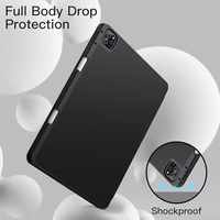 JETech Case for iPad Pro 12.9-Inch (6th/5th Generation, 2022/2021 Model) with Pencil Holder, Support 2nd Pencil Charging, Slim Tablet Cover with Soft TPU Back, Auto Wake/Sleep (Black) thumbnail 4