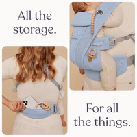 Ergobaby Omni Deluxe Baby Carrier Newborn to Toddler - Breathable Baby Carriers for Summer - All-Position Carrier with Enhanced Lumbar Support & Airflow (7-45 Pounds), Mesh, Serene Blue thumbnail 3