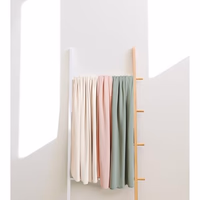 Baby Swaddle Receiving Blankets with Matching Beanie Set Newborn Nursery Swaddle Wrap for Baby Girls and Boys (Apricot) thumbnail 2