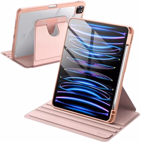 JETech Rotating Case for iPad Pro 11-Inch 2022/2021(4th/3rd gen) with Pencil Holder, 360 Degree Rotation Protective Stand Cover Clear Back, Auto Wake/Sleep (Rose Gold) thumbnail 1