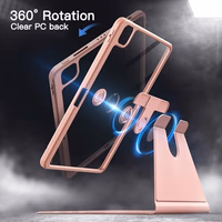 JETech Rotating Case for iPad Pro 11-Inch 2022/2021(4th/3rd gen) with Pencil Holder, 360 Degree Rotation Protective Stand Cover Clear Back, Auto Wake/Sleep (Rose Gold) thumbnail 3
