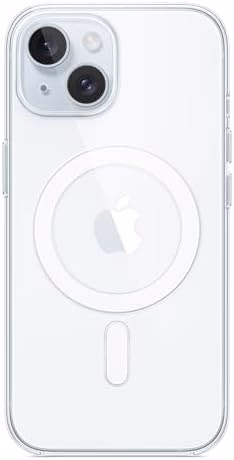 Apple iPhone 15 Clear Case with MagSafe: Lightweight Phone Case, Wireless Charging Compatible, Smooth Glossy Finish