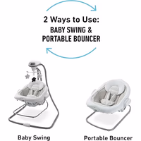 Graco DuetConnect LX Portable Baby Swing and Bouncer, Multi-Direction Baby Bouncer Seat, Multiple Swing Speeds, Redmond thumbnail 4