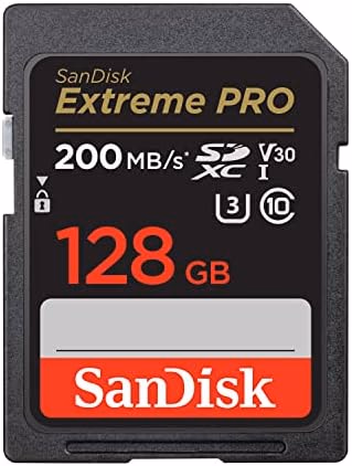 SanDisk 128GB Extreme PRO SDXC UHS-I Memory Card - C10, U3, V30, 4K UHD, SD Card - SDSDXXD-128G-GN4IN