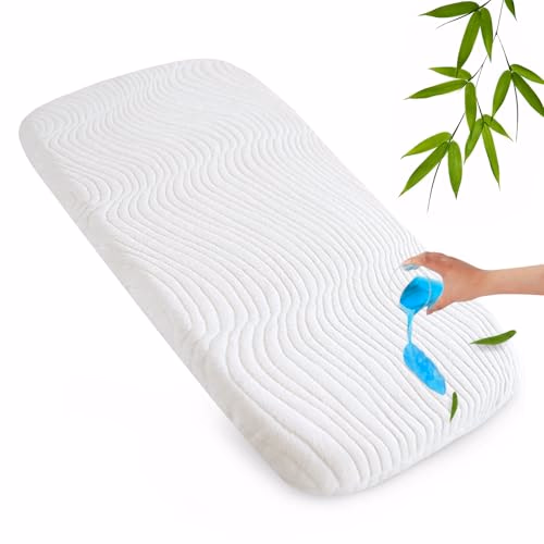 Baby Bassinet Mattress Pad 20" x 30" x 1", Replacement Pad with Removable & Waterproof Cover