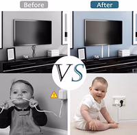 ZhiYo Wire Covers for 2 Cords, 153in White Cord Cover Kit, Cable Cover Paintable, Cable Concealer thumbnail 5