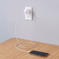 Amazon Basics 12W One-Port USB-A Wall Charger (2.4A) for Phones (iPhone 15/14/13/12/11/X, Samsung, and more), non-PPS, White thumbnail 2